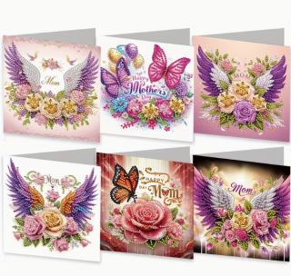 Diamond Painting 6 Stück Muttertagkarten